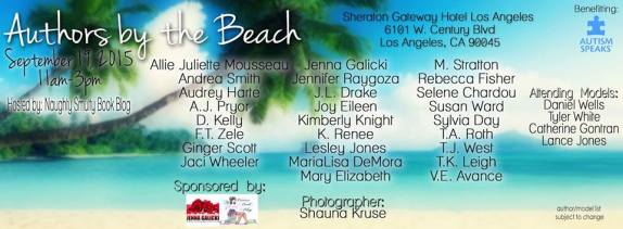 authors by the beach